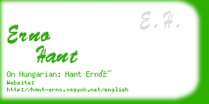 erno hant business card